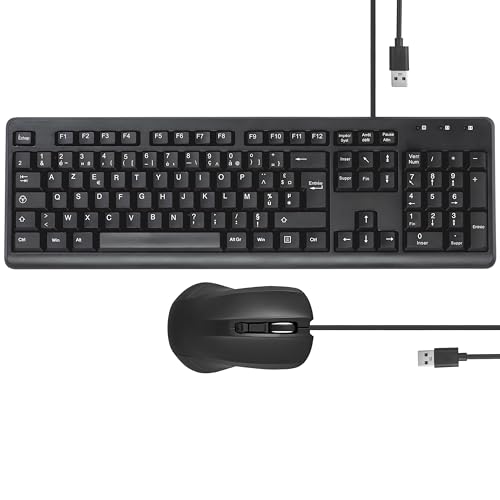 apm Ensemble Clavier et Souris Filaires AZERTY 100040