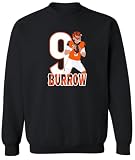 Joe Burrow Joe Cool 9 Crew Neck Sweatshirt Adult Large Black
