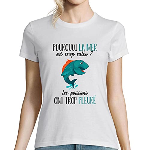 Photo de Planetee T-Shirt Femme Maitre Gim's Les Poissons Ont trop pleuré