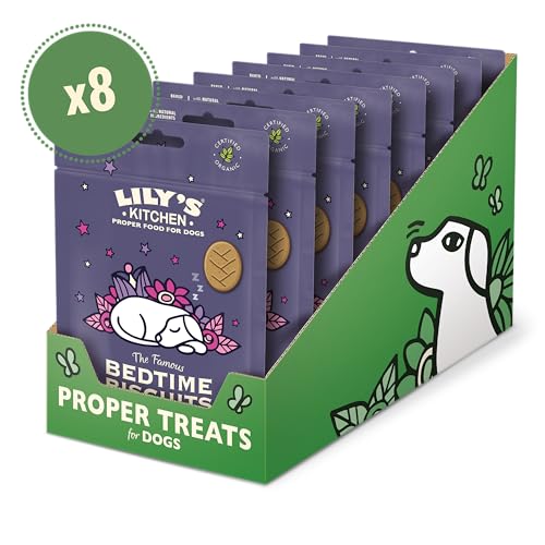 Lily's Kitchen Natürliche Leckerchen für Hunde. Gute-Nacht-Biskuits mit Kamillenblüten (8 x 80g)