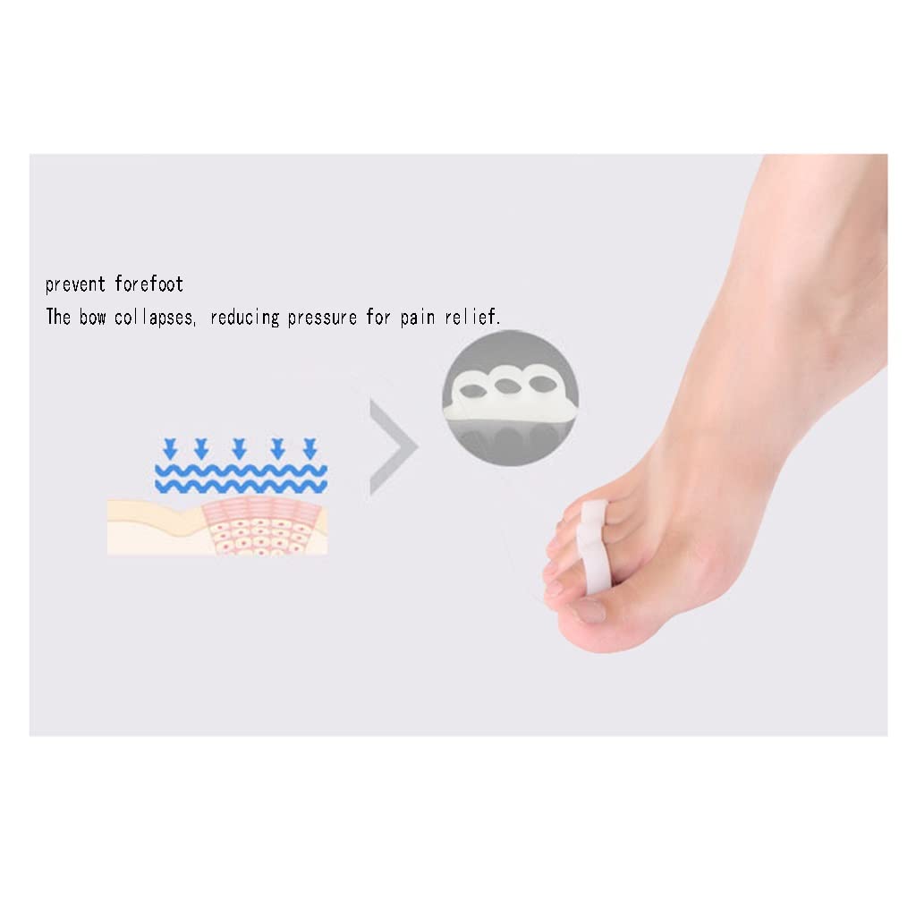 Séparateur d'orteils à Trois Trous, civière et séparateur en Gel pour détendre Les Orteils, soulager Les oignons, soulager Rapidement la Douleur après Les activités Sportives de Yoga