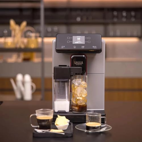 Image of Kaapi Solutions Magenta Prestige Super-Automatic Espresso Machine - Moon Grey, 12 One-Touch Beverages, Built-in Ceramic Grinder, Integrated Milk Carafe, TFT Display