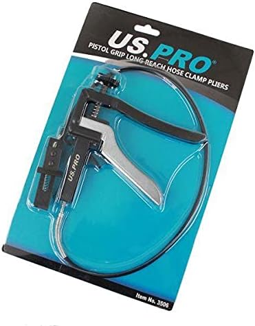 US PRO Tools Long Reach Hose Clamp Pliers, Pistol Grip Plier 3506