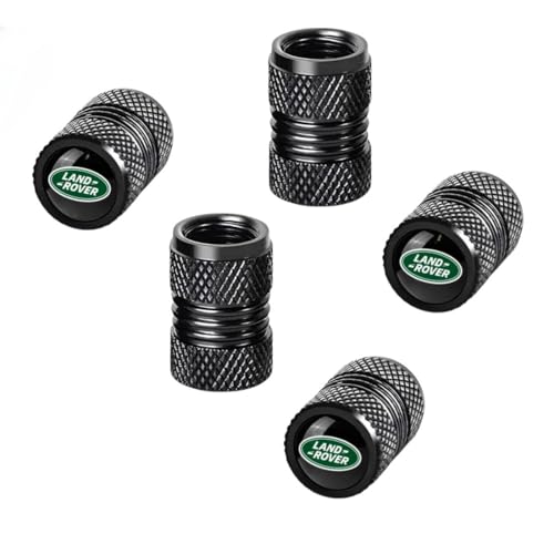 5 PCS Tire Valve Stem Cap Cover Compatible with Land Rover Discovery Range Rover Sport Defender Land Cruiser Belt O-Ring (S-5)
