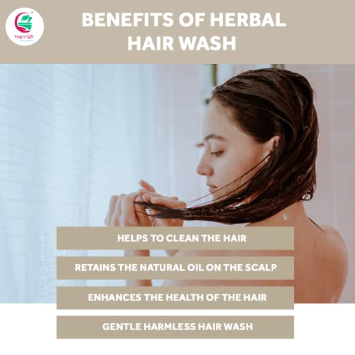 Herbal Hair Wash Powder 8 Oz | 100% Natural Plant Ingredients | Zero Chemicals, Zero Preservatives | Indian Gooseberry Powder, Aloe Vera Powder, Hibiscus Powder, Fenugreek Powder, Neem Powder, Senna Powder And Sidr Powder #TOP4