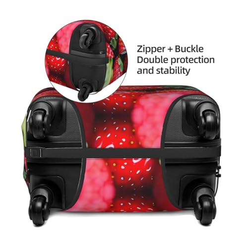 Fresh Strawberry Print Luggage Suitcase Cover Protector Luggage Washable Covers With Concealed Zipper4