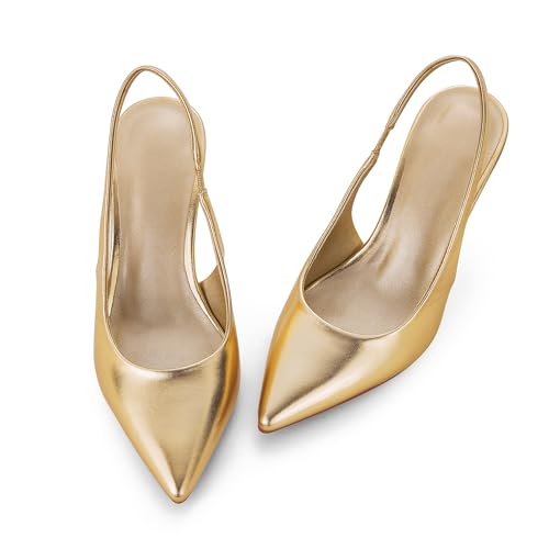 Elisabet Tang Women's Slingback Stiletto Pumps 4 Inch Sexy Pointed Closed Toe High Heels Shoes for Women Fashion Dress Wedding Party Prom4