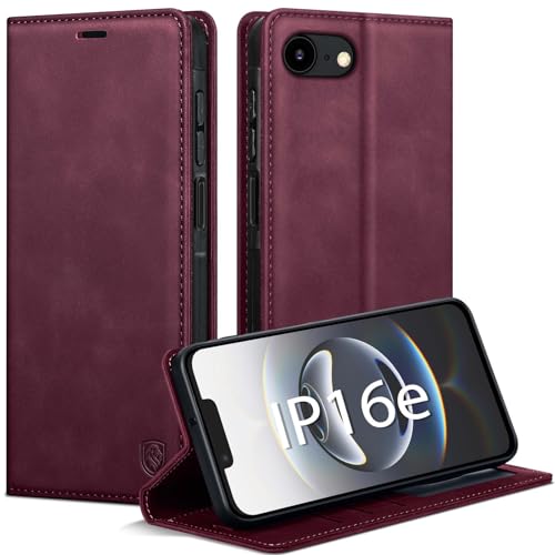 Coque iPhone 16e étui flip case chic en cuir premium anti-rayures
