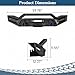 Hooke Road Different Trail X Front Bumper for 2018-2026 Jeep Wrangler JL & Gladiator JT 2/4 Doors, Sturdy Steel Bumper Bull Bar Guard with Winch Plate, Turn Signal Lights, D-Rings