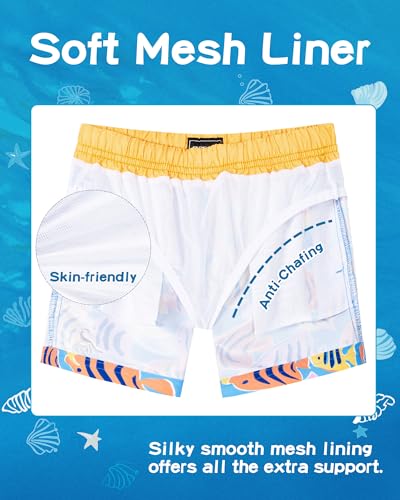 Image of SURF CUZ Boys Swim Trunks Toddler Swim Shorts UPF 50+ Bathing Suit for Boy Swimsuit Quick Dry Mesh Beach Boardshorts Swimwear