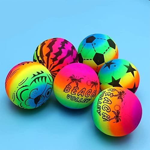 Image of GLAN Colourful Inflatable Soft Rubber Beach Balls Pool Toys Ball Outdoor Play Sport Toys for Kids Sand Play Set of 2Pcs Pack of 1 (Beach Ball)