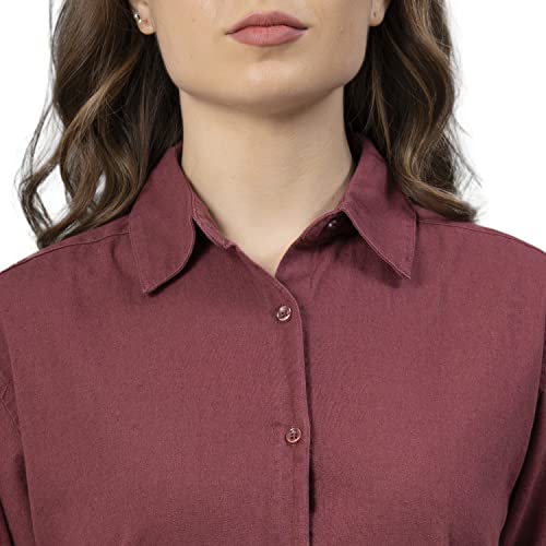 Image of Mode Women's Regular Fit Shirt (MFS0018 Brick Red