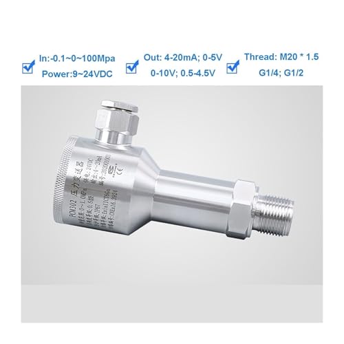Transmetteur de pression haute précision en silicone diffusant tout inox