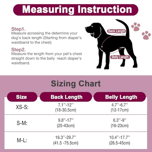 KEMUZ hundewindeln Clip hundewindel Pet Soft Hundewindel-Hosenträger,Hunde-Hosenträger, Hunde-Windelgeschirr, Hosenträger für Windeln, Damen, Welpen-Hosenträger, Bauchbänder, Haustier-Kleidung (F)