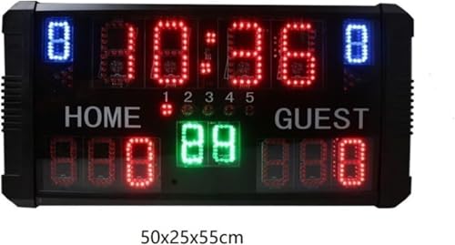 Marcador electrónico LED portátil de 14 dígitos para deportes miniatura 3