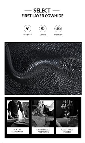 Mens leather briefcase, mens leather business bag, 16-inch laptop bag, business document bag4