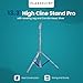 Flashpoint 13.3' High Cine Stand Pro with Combo Head, Silver, Bundle 3X Wheels