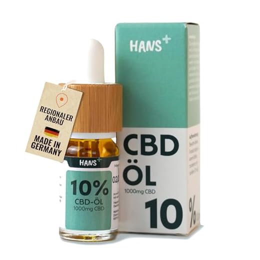 Hans Brainfood - CBD-Öl 200 Tropfen - 10 ML (10%) | Bekannt aus der Presse | Premium Qualität aus Deutschland | Vollspektrum Hanföl