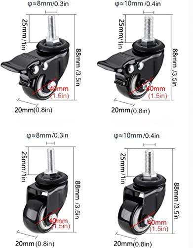 Roulette pour meuble double roulement résistante charge 160kg - 2