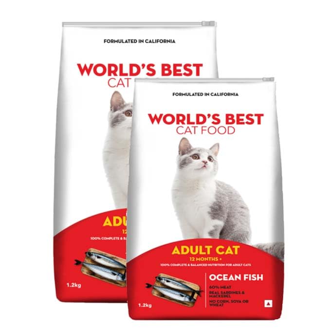Worlds Best Cat Food Adult Ocean Fish Flavour - Dry Cat Food 1.2kg Pack of 2 (B0CZVDYLS5) Amazon Price History, Amazon Price Tracker