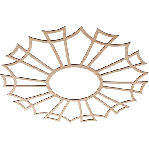Image of Ekena Millwork 38 inchOD x 13 3 /8 inchID x 3 /8 inchT Augustus Wood Fretwork Pierced Ceiling Medallion, Alder