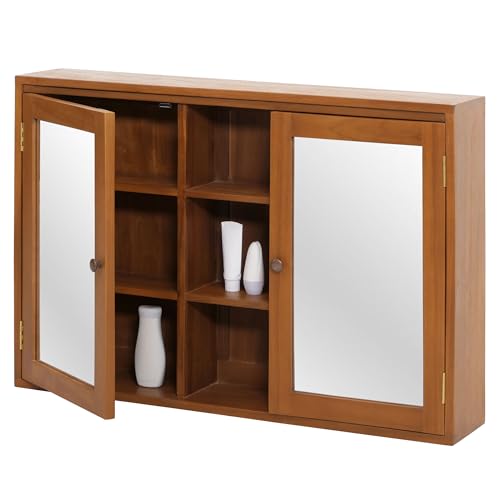 Mendler Armoire à Glace en Teck HWC-M85 cœur de Bois, 20-30 Ans 70x100x20cm