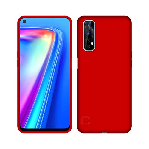 Image of Case Creation Luxurious og Series for realme narzo 20 pro case Cover,Anti-Dirty Slim case Frosted Matte Cute Candy TPU Raised Bezel (Splash of Color) Back Cover for realme narzo 20 pro - Glamour red