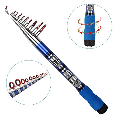 Zite Fishing Canna da pesca 3-7 - Canna telescopica in fibra di vetro