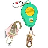 👍【Conception améliorée du crochet autobloquant rotatif】Ce harnais securite homme anti chute pour toiture intègre un crochet autobloquant en acier allié rotatif à 360° récemment amélioré. Sa conception flexible et pratique garantit un verrouillage sûr tout en empêchant l'enchevêtrement du câble métallique, ce qui permet aux opérateurs de travailler confortablement sous n'importe quel angle