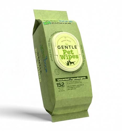Greenbone Gentle Pet Wipes Unscented 150 Wipes