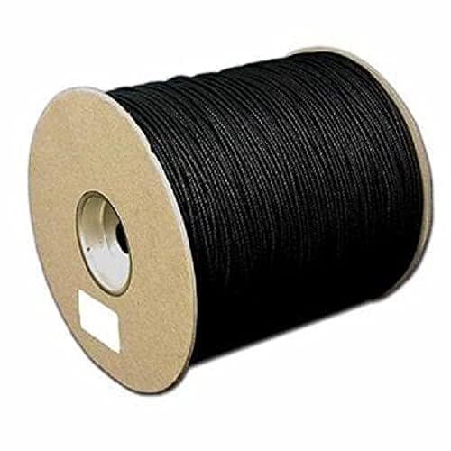 Beadsnfashion 100 Meters Black Cotton Cord 0.5mm for Bracelet, Necklace, Beading, Macrame and DIY Handmade Crafts, Strong Thread String for Jewellery Making