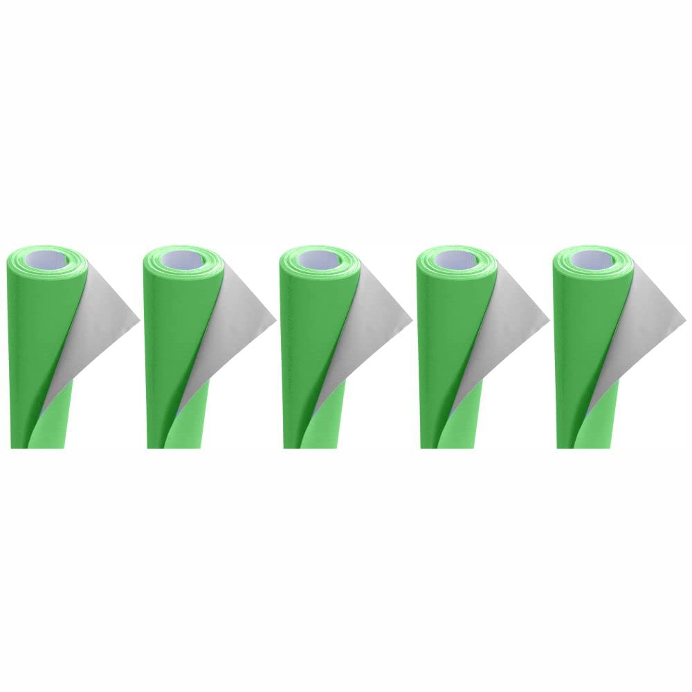 3 Ace Crafts (Pack of 5) Poster Paper Roll (Pale Green) Approx 76cm x 10m for Gift Wrapping, Craft, Packing, Parcel, Party Decoration, Table Runner, School Notice Boards, Display and Card Making