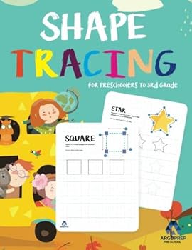 Paperback Shape Tracing and Coloring Practice Workbook for Preschoolers to 3rd Grade: Ages 3+ and weekly FREE Bonuses Book