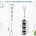 2 Pcs Keyboard Fidget Toy, Loud & Silent Fidget Keychain with LED Lights, Stress Relief Clicker Fidget Keyboard, Boost Focus and Calm Anxiety for Library Office Home