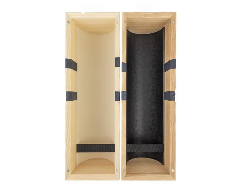 Boîte en bois pour bouteille de vin - Coffret cadeau noyer noir 35cm