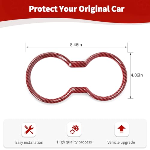 Cubierta de portavasos frontal para Mustang 2024 rojo miniatura 6