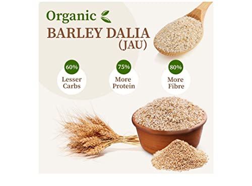 Ghotaram Home Made Barley Jau Guli Dalia Daliya Porridge/Pure Broken Sprouted Barley Jau/Organic Barli Arisi/Cracked Jav Barley Jau No Additives or Preservatives/Unadulterated-240g