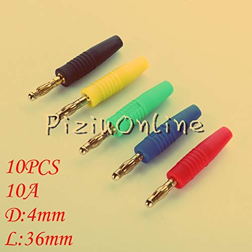 Gimax 10pcs YT188 4mm Gold Plated copper Banana Plug The
