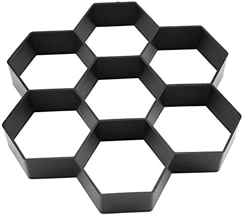 GNEGNI Molde Path Maker, Molde para Cemento, Molde para Hacer Pavimentos Caminos Suelos de Jardín Jardín Piedras Terraza de Plástico Resistente - 30 * 30cm