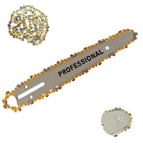 Hoja y Barra para Motosierra de 45 cm 18' + 2 Cadenas para Motosierra de 72 Eslabones, Recambios para Motosierra Profesionales de Alta Calidad, Kit de Barra para Cadena de Motosierra y Cadenas