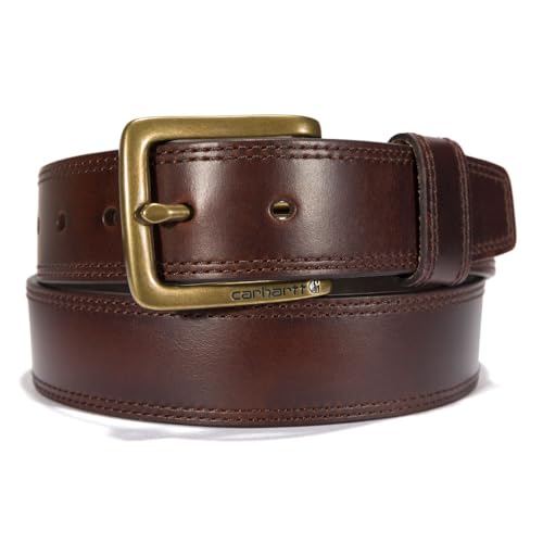Image of Carhartt Men's Rugged Leather Engraved Buckle Belts