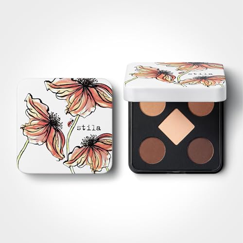 stila Pocket Play Eye Shadow Palette | 5 Silky Powder Shades for Eyes, Face, Highlight & Contour | Compact, Travel-Friendly, Blendable Formula | Matte & Shimmer, Neutral & Bold Tones
