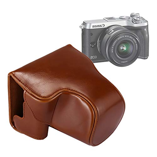 LIN Canon EOS M6pXgbvtOPNt{fBJPUU[P[XobOiubNj h (Color : Brown)