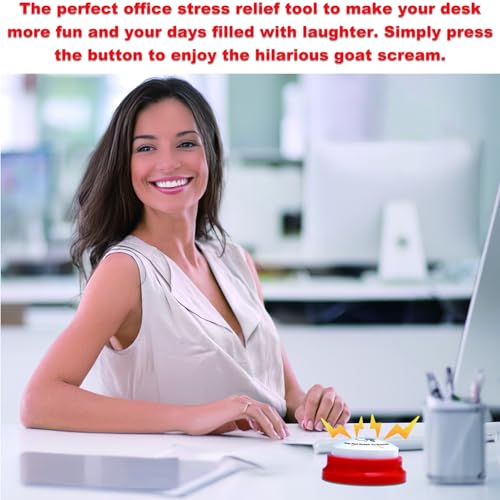 Screaming Goat Sound Button,Screaming Goat Desk Toy Talking Button,Funny Gag Gifts for Men Women,Weird Things Office Pranks Stuff for Adults,Prank Noise Maker,White Elephant Gifts for Adults - Image 3