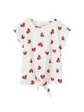 Rundhalsausschnitt Vertbaudet Mädchen T-Shirt, Früchte weiß Herzen 140