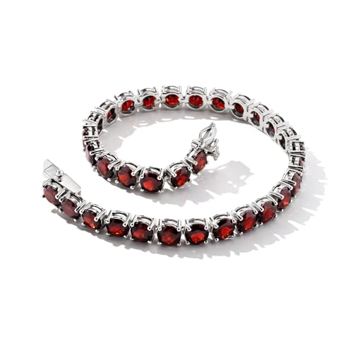 Ross-Simons 19.20 ct. t.w. Garnet Tennis Bracelet in Sterling Silver3