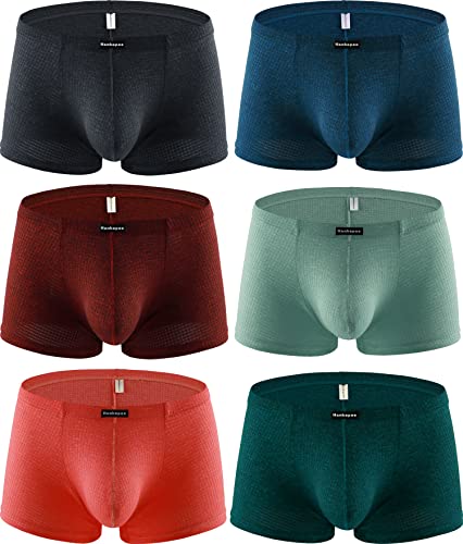 Men's Soft Comfortable Trunks Boxer Briefs Pouch Mens Sexy Stretch Breathable Under Panties