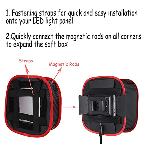 LED Light Panel Softbox, 16x16 Inch Foldable Portable Collapsible Diffuser by Yoidesu - Image 3