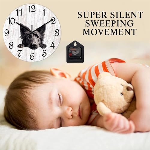 Reloj de pared de pastor belga para decorar salones y cocinas 5