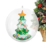 Inflatable Ornaments - Christmas Inflatable Ball | PVC Blow Up Santa Balls | PVC Blow Up Santa Balls For Parties Patios Lawns Porches Gardens Courtyards | Inflatables Christmas Ball